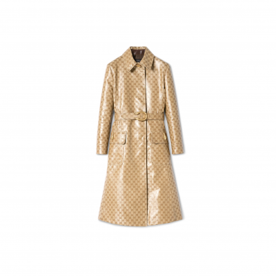GUCCI COATED GG COTTON CANVAS FABRIC COAT 860487